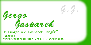gergo gasparek business card